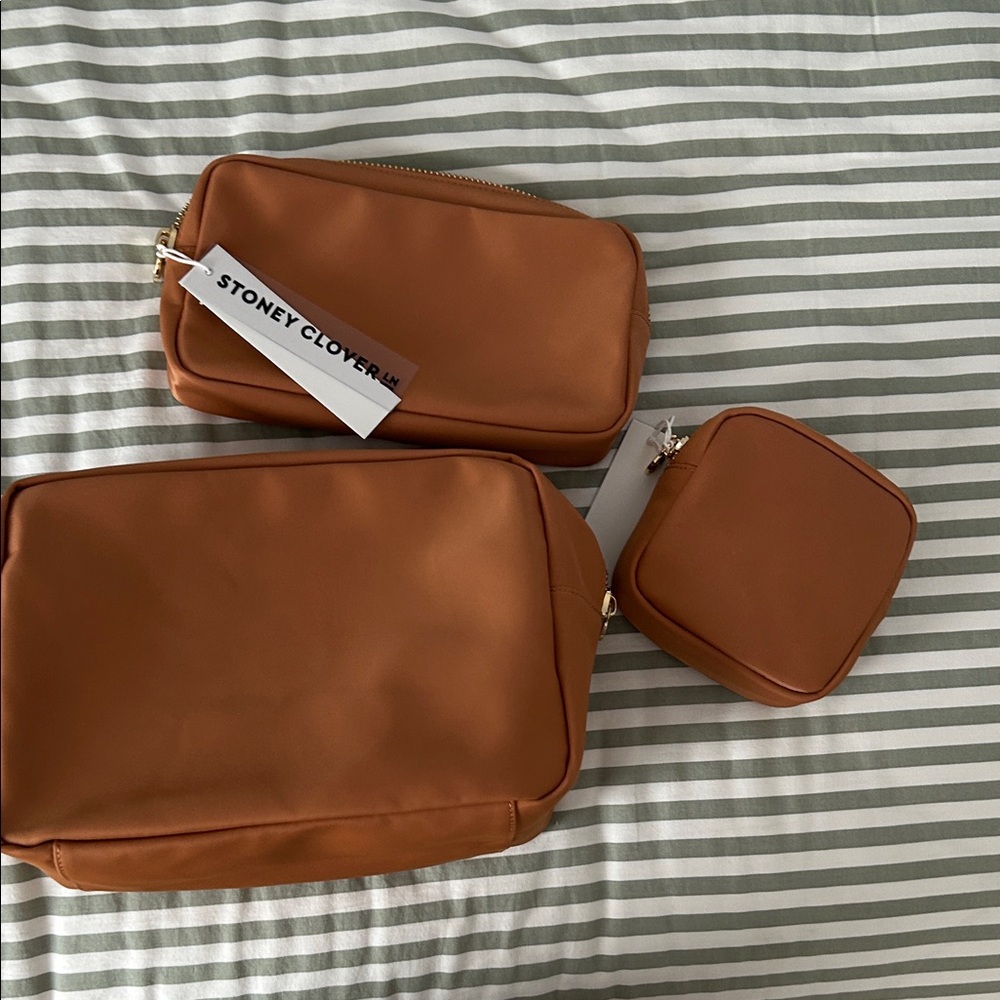 Stoney Clover Pouch Set in Camel